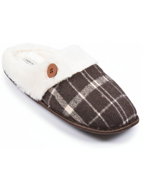 Pantuflas hombre Jacquard escocés MU9732 - Kiabi