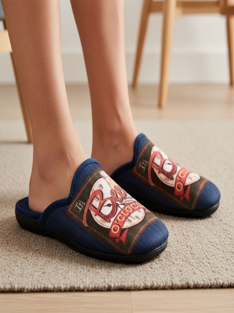 Pantuflas Hombre Mule Fantasía PHOTOPRINT Azul Multicolor - Kiabi