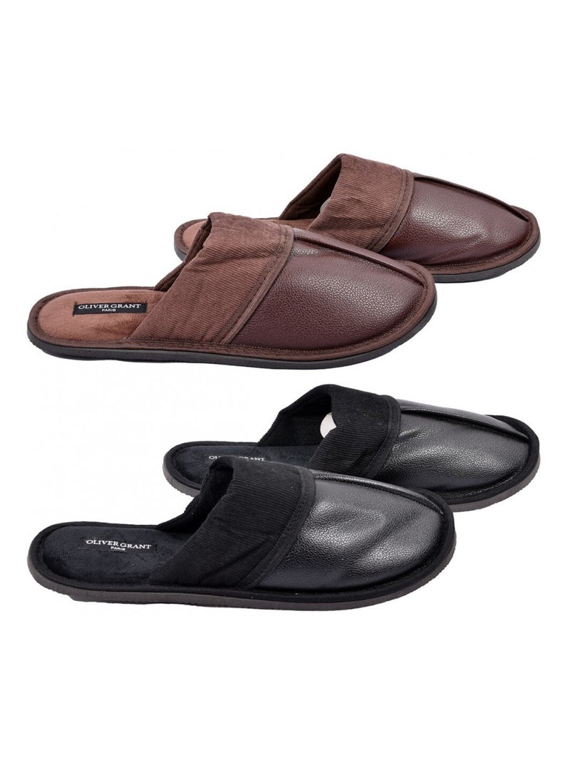 Pantuflas Hombre OLIVER GRANT - Pack de 2 Multicolor - Kiabi