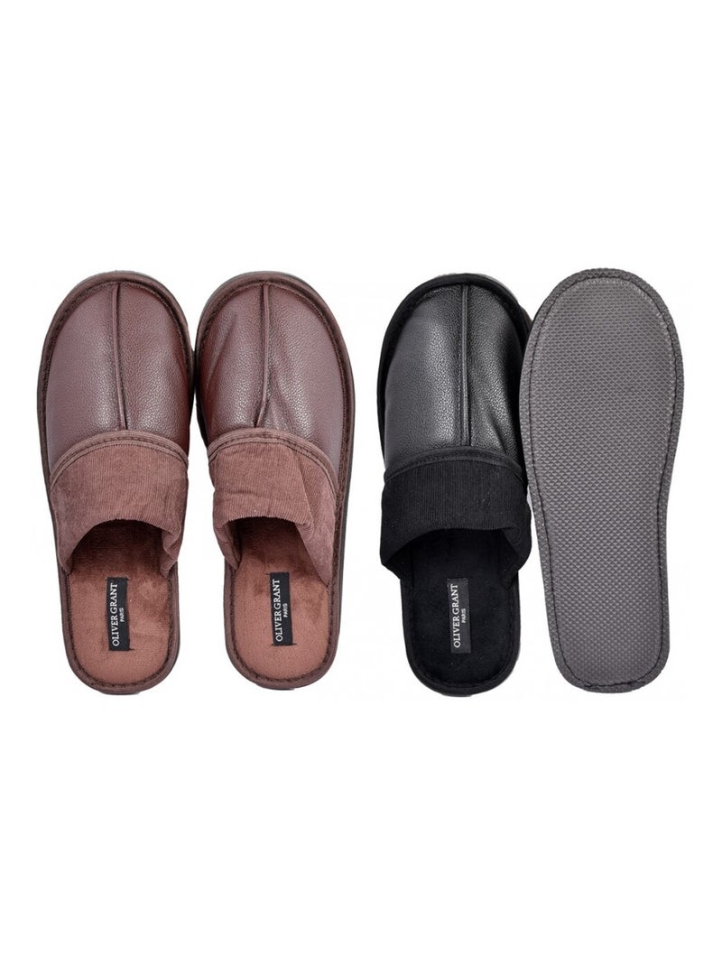 Pantuflas Hombre OLIVER GRANT - Pack de 2 Multicolor - Kiabi