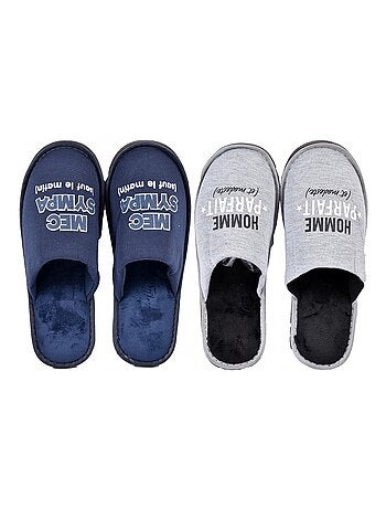 Pantuflas hombre pack de 2