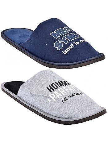 Pantuflas hombre pack de 2