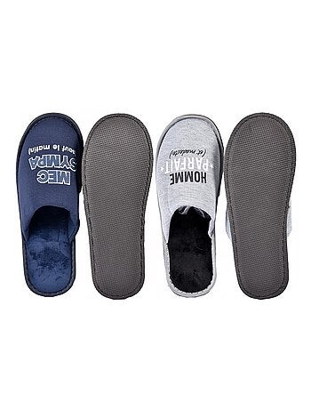 Pantuflas hombre pack de 2