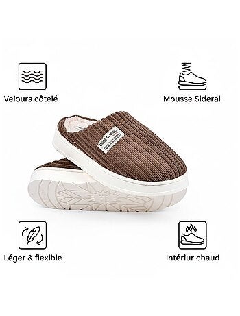 Pantuflas hombre pana acanalada MU10122