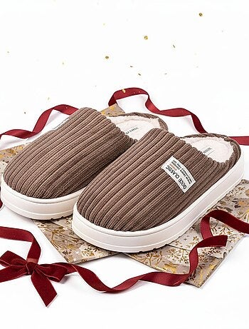 Pantuflas hombre pana acanalada MU10122