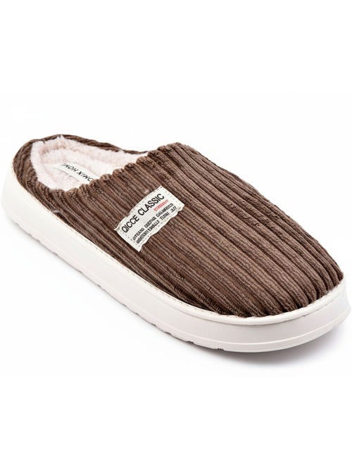 Pantuflas hombre pana acanalada MU10122 - Kiabi
