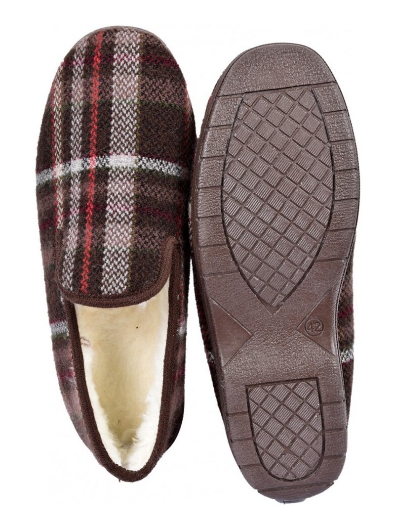 Pantuflas Hombre Zapatilla FORRADA Marrón - Kiabi