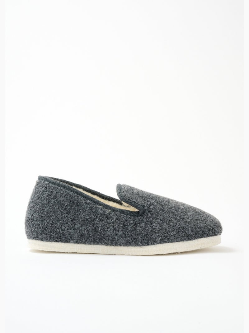 Pantuflas mixtas confort ancho suela fieltro - afibel Gris - Kiabi