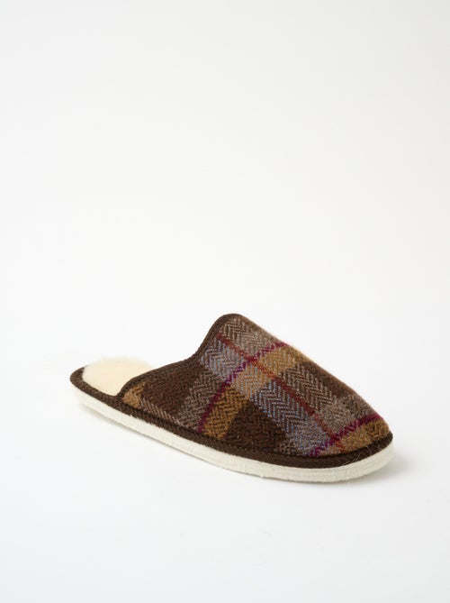 Pantuflas mixtas en tejido tartán - Afibel - Kiabi