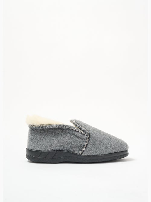 Pantuflas mixtas rellenas de lana ancho confort - Afibel - Kiabi