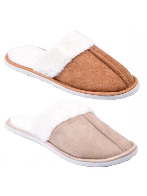 Pantuflas Mujer CASA AND CO - Pack de 2 - Kiabi