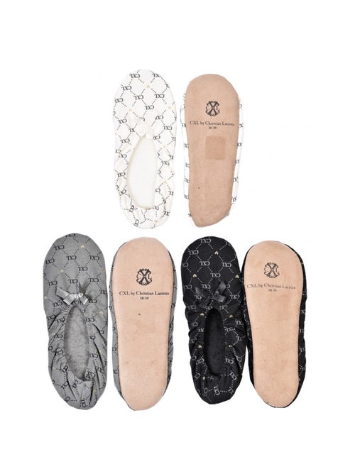 Pantuflas Mujer CXL BY LACROIX Pack de 3 - Kiabi