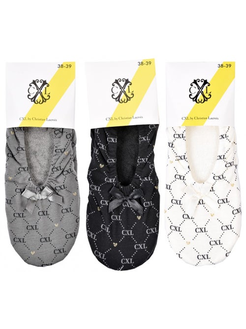 Pantuflas Mujer CXL BY LACROIX Pack de 3 - Kiabi