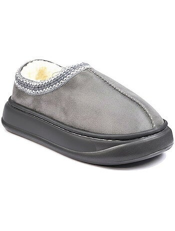 Pantuflas mujer estilo escandinavo ozabi tacón cerrado forro
