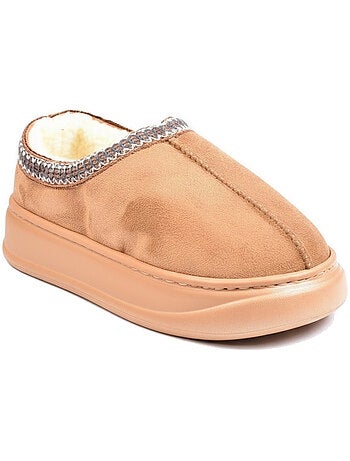 Pantuflas mujer estilo escandinavo ozabi tacón cerrado forro