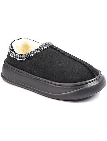 Pantuflas mujer estilo escandinavo ozabi tacón cerrado forro