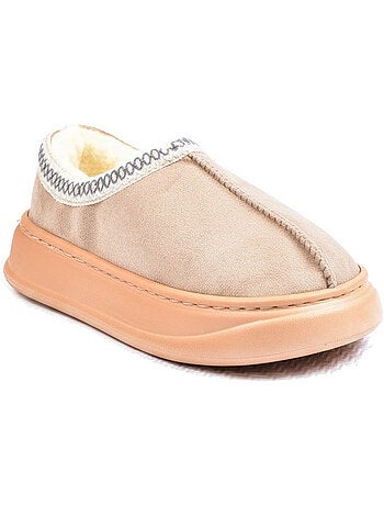 Pantuflas mujer estilo escandinavo ozabi tacón cerrado forro