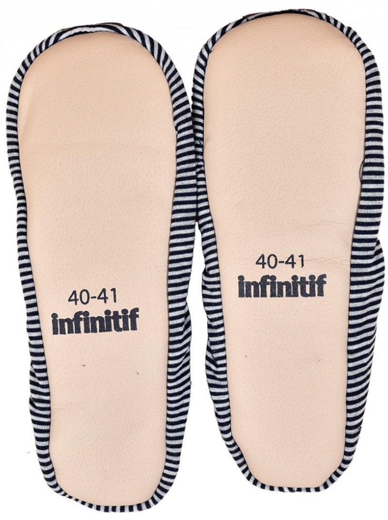Pantuflas mujer INFINITIF Bailarinas Azul marino - Kiabi