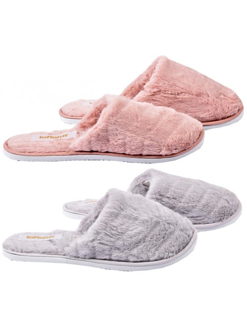 Pantuflas Mujer INFINITIF Pack de 2 - Kiabi