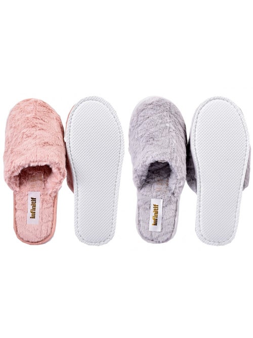 Pantuflas Mujer INFINITIF Pack de 2 - Kiabi