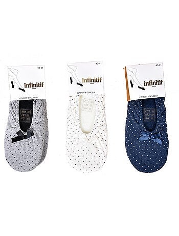 Pantuflas mujer INFINITIF Zapatillas bailarinas Pack de 3