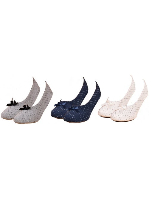 Pantuflas mujer INFINITIF Zapatillas bailarinas Pack de 3 - Kiabi