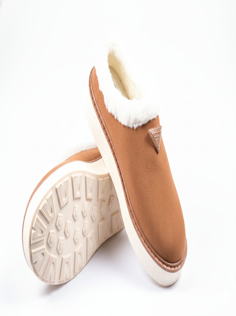 Pantuflas Mujer Invierno Mule Estilo Escandinavo ND10882 Camel - Kiabi