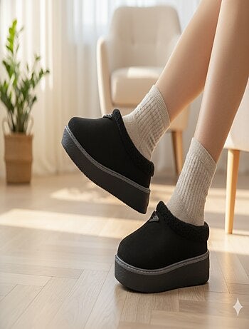 Pantuflas Mujer Invierno Mule Estilo Escandinavo ND10882