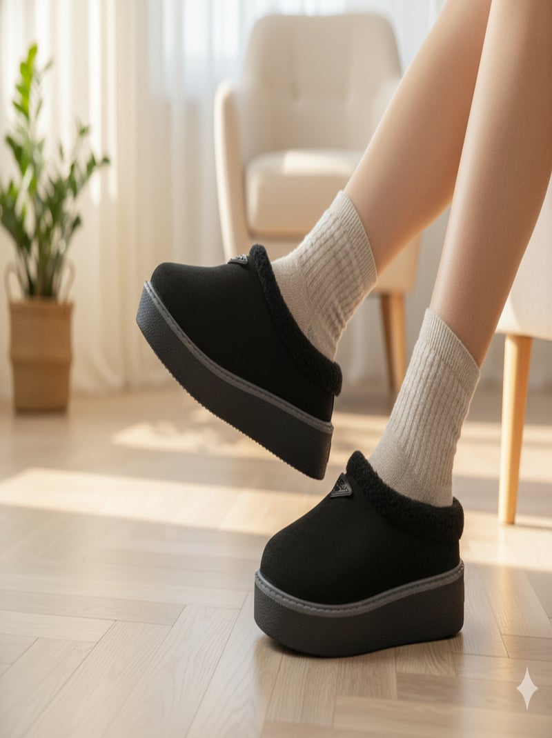 Pantuflas Mujer Invierno Mule Estilo Escandinavo ND10882 Negro - Kiabi