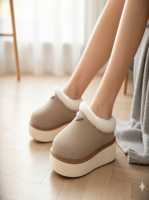 Pantuflas Mujer Invierno Mule Estilo Escandinavo ND10882 - Kiabi