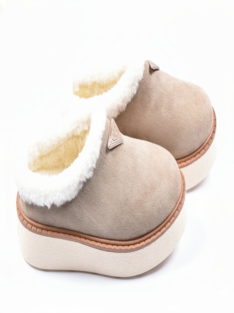 Pantuflas Mujer Invierno Mule Estilo Escandinavo ND10882 Taupe - Kiabi