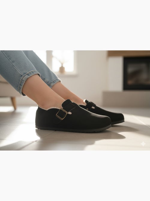 Pantuflas Mujer Invierno Zuecos de Interior Forrados MD8845 - Kiabi