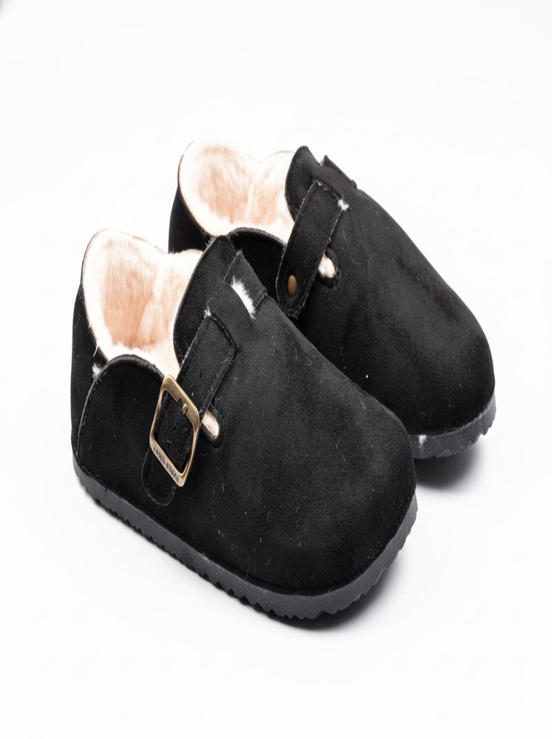 Pantuflas Mujer Invierno Zuecos de Interior Forrados MD8845 Negro - Kiabi