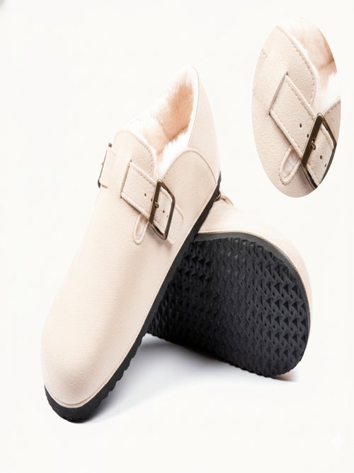 Pantuflas Mujer Invierno Zuecos de Interior Forrados MD8845 - Kiabi