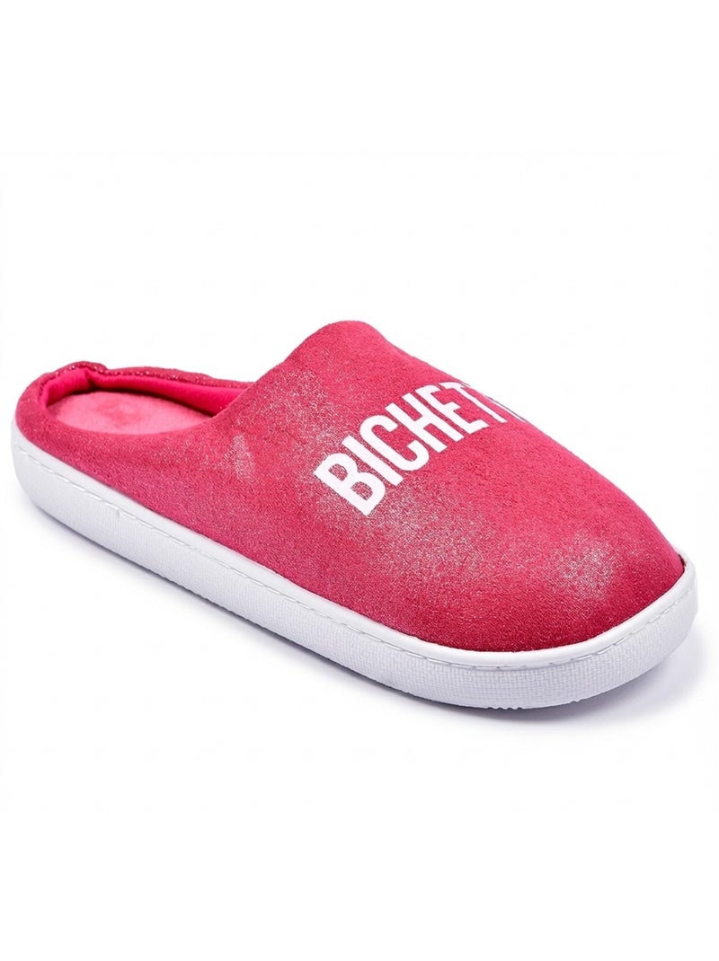 Pantuflas Mujer Lurex Glitter Frambuesa - Kiabi