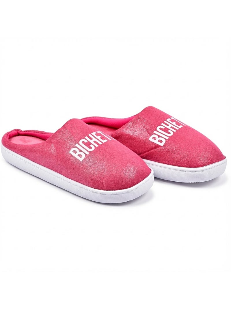 Pantuflas Mujer Lurex Glitter Frambuesa - Kiabi