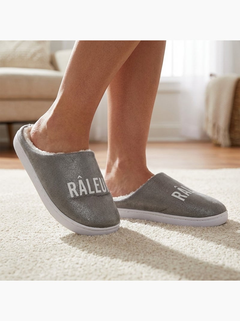 Pantuflas Mujer Lurex Glitter Gris - Kiabi
