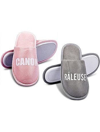 Pantuflas Mujer Lurex Glitter Pack de 2 Pares