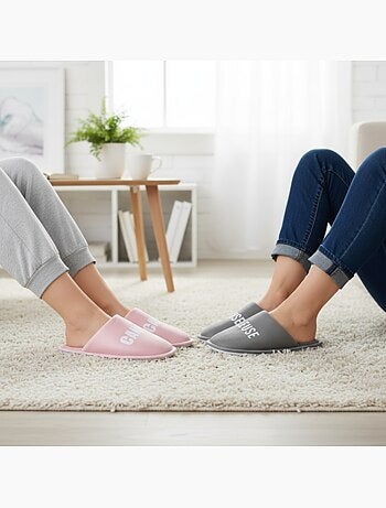 Pantuflas Mujer Lurex Glitter Pack de 2 Pares