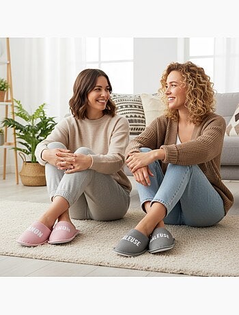 Pantuflas Mujer Lurex Glitter Pack de 2 Pares