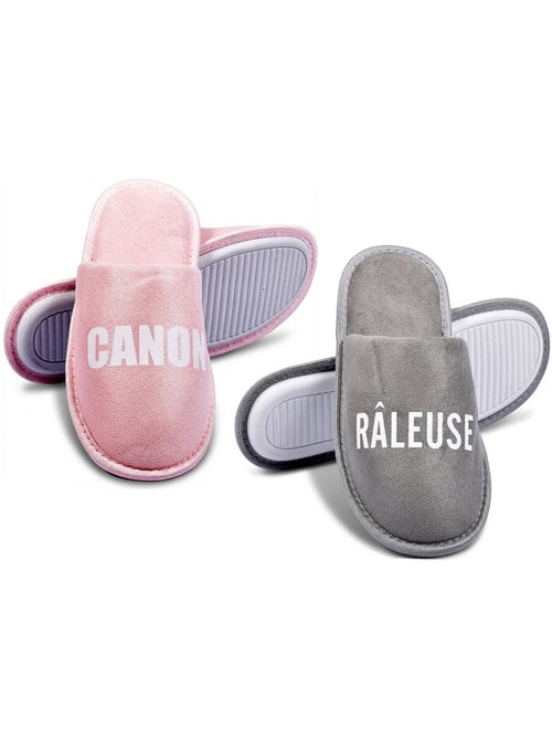 Pantuflas Mujer Lurex Glitter Pack de 2 Pares - Kiabi