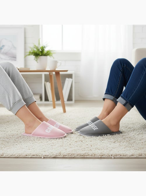 Pantuflas Mujer Lurex Glitter Pack de 2 Pares - Kiabi