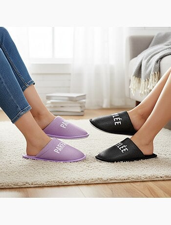 Pantuflas Mujer Lurex Glitter Pack de 2 Pares