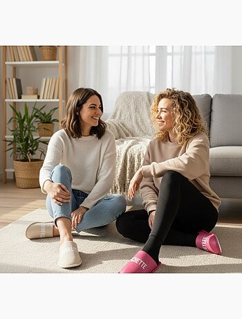 Pantuflas Mujer Lurex Glitter Pack de 2 Pares