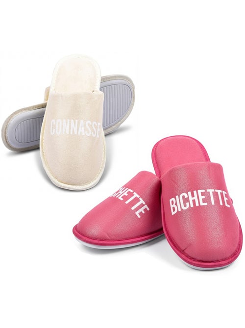 Pantuflas Mujer Lurex Glitter Pack de 2 Pares - Kiabi