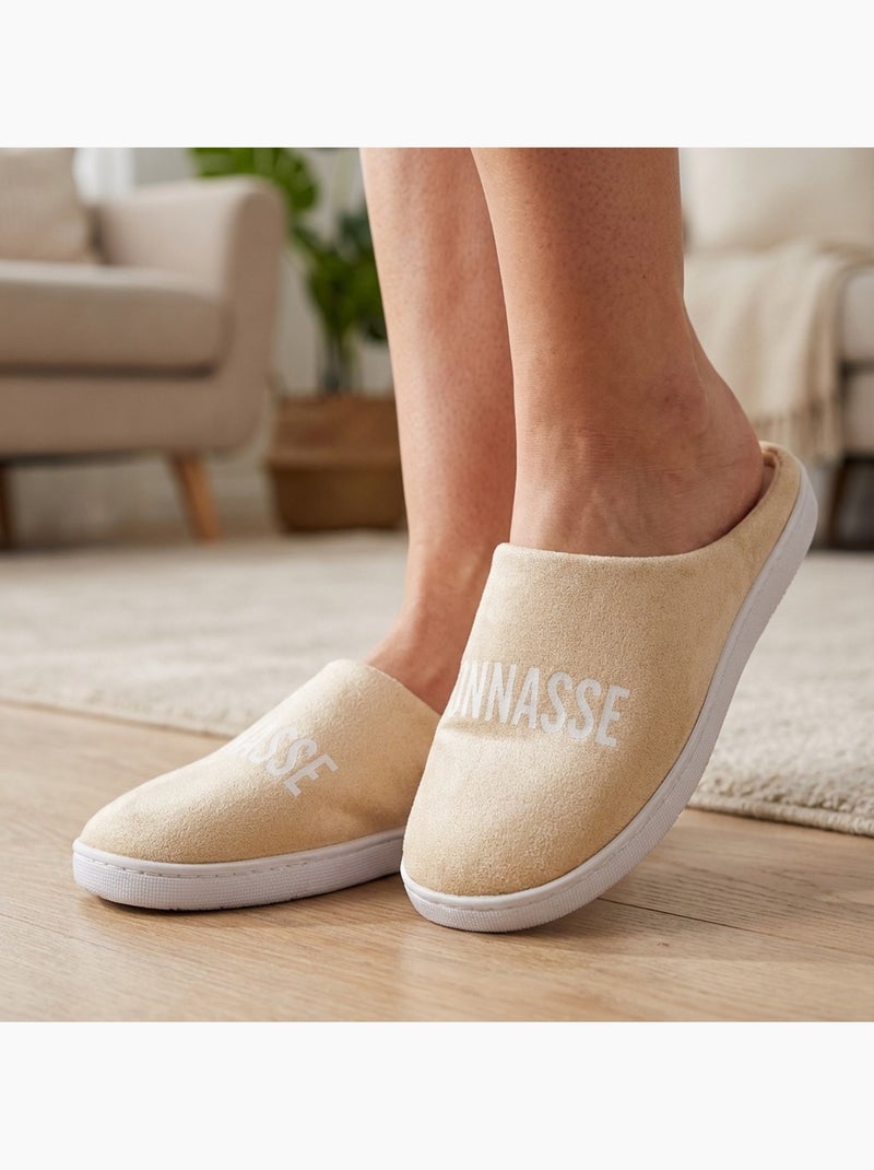 Pantuflas Mujer Lurex Glitter Taupe - Kiabi