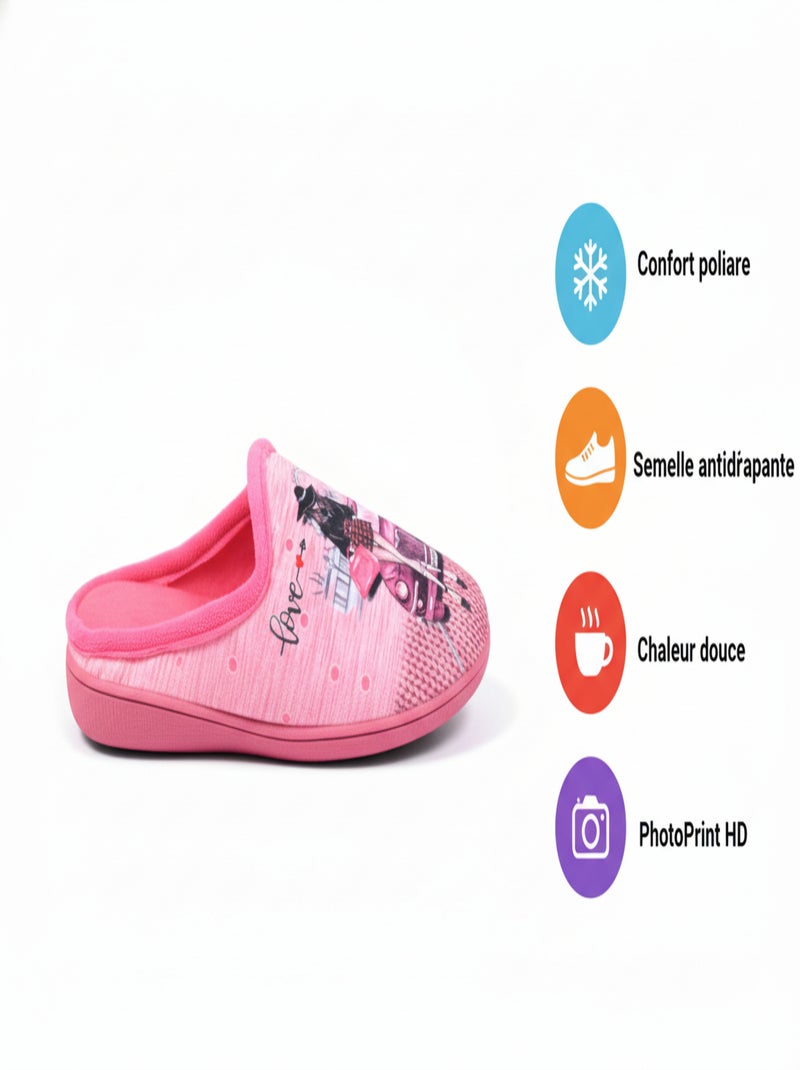 Pantuflas Mujer Mule PhotoPrint Rosa - Kiabi