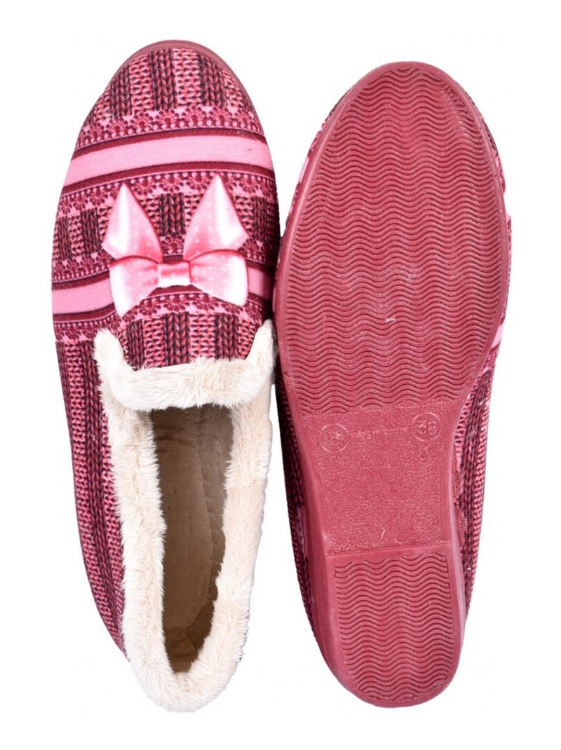 Pantuflas Mujer PREMIUM FANTASIA Burdeos - Kiabi