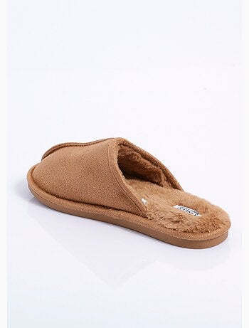 Pantuflas mule de ante cálidas y forradas - AFIBEL