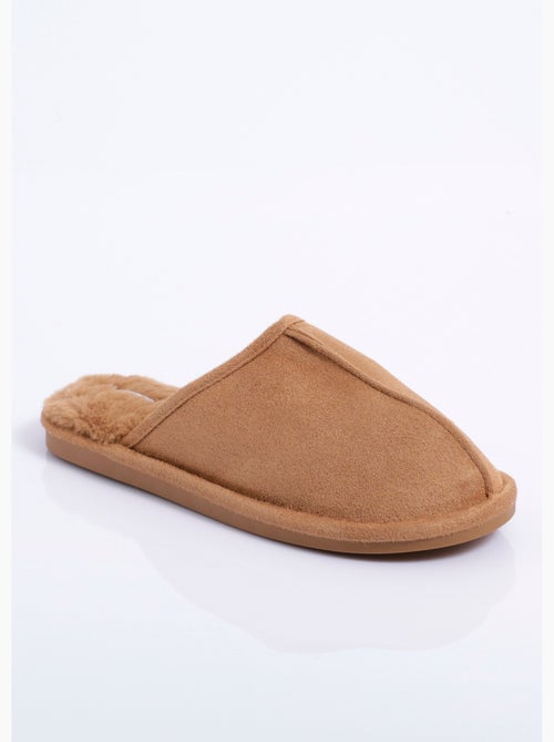 Pantuflas mule de ante cálidas y forradas - AFIBEL - Kiabi